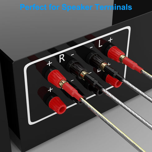 2 Pack 16/2 Speaker Flat Wire Cable, 6 FT, UL CL3 Rated, 16 Gauge AWG Wire with Yellow Polarity Marker