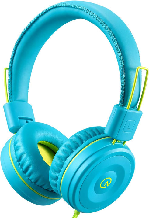noot products Kids Headphones K22, Foldable Stereo, Tangle-Free 5ft Cord, 3.5mm Jack for iPad/Kindle Fire/Boys/Girls