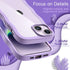 JETech iPhone 14 Plus Case 6.7-Inch, Clear Hard PC Back, Shockproof Wave Frame for Women & Girls (Purple)
