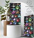 Cute Samsung Galaxy S24 Ultra Case with Card Holder, Slim Wallet Phone Case for Women, Colorful Doodle Paws Design