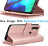 Tekcoo Wallet Case for Moto G Stylus 2020 - PU Leather ID Cash Credit Card Slots Holder, Rose Gold