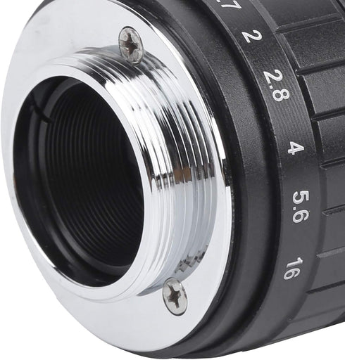 lvifloae 35mm F1 7 C Mount TV Movie Fixed Focus Mirrorless Camera Lens Fixed Focus Micro Single Suitable Closed Circuit
