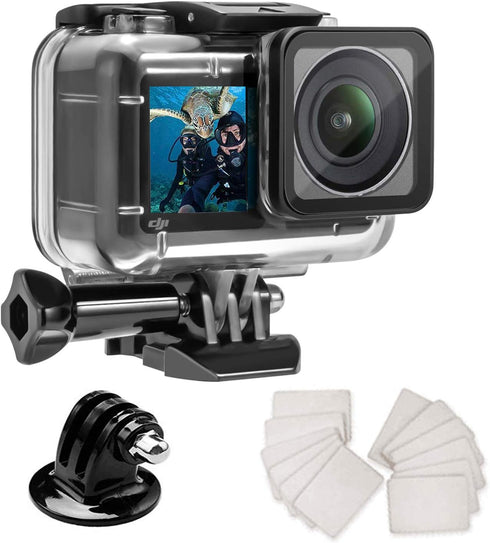 Waterproof Case for DJI OSMO Action Camera, Protective Shell with Anti Fog Inserts for Underwater Diving Photography