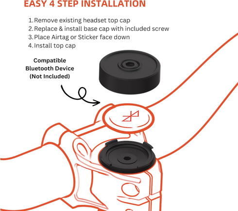 Blackbrush Airtag Bike Mount Hidden, Anti-Theft Bicycle Tracker Cap Compatible with AirTag & Tile Sticker