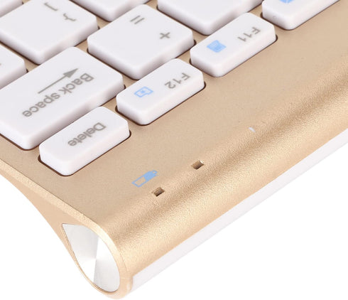 Wireless Keyboard and Mouse Combo, Compact Ultra Thin Waterproof Keyboard Power Saving USB Mouse Set for Computer