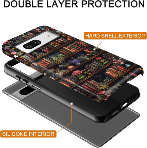 Obbii 7a 2 1 7a 6.1 Inch Compatible with Google Pixel Case, in Slim Heavy Duty Protection Hybrid Hard PC Soft Silicone