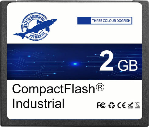 THREE COLOUR DOGFISH Dogfish Compact Flash Memory Card 2GB Industrial CF Type I Card FAT16