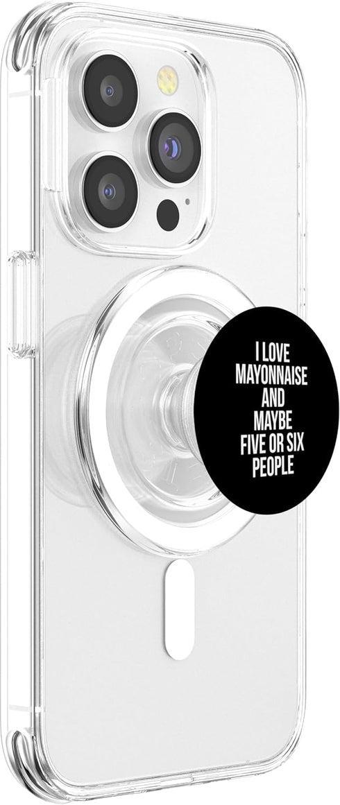 Mayonnaise Gifts I Love Mayonnaise, Funny Mayonnaise Meme PopSockets PopGrip for MagSafe