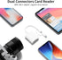 SUNTRSI SD Card Reader for iPhone iPad Camera with USB C, Dual Card Slot Memory Card Reader Supports SD and TF Card