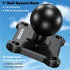1" Ball Mount with Aluminum Alloy Square Plate, Universal Electronic Device Mounting Base with AMPS Holes for Garmin, Lowrance, Humminbird, for RAM Mounts, Scotty B Size Double Socket Arms