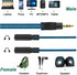Headphone Splitter for 2 Headphones, 2 Way 3.5mm Adapter Aux Cable Mini Jack Male to Dual Female