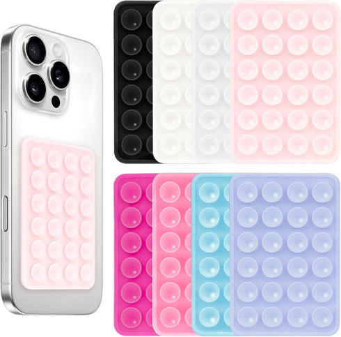 Giumel 8PCS Silicone Suction Phone Case Mount, Non Slip Suction Cup, Hands-Free Phone
