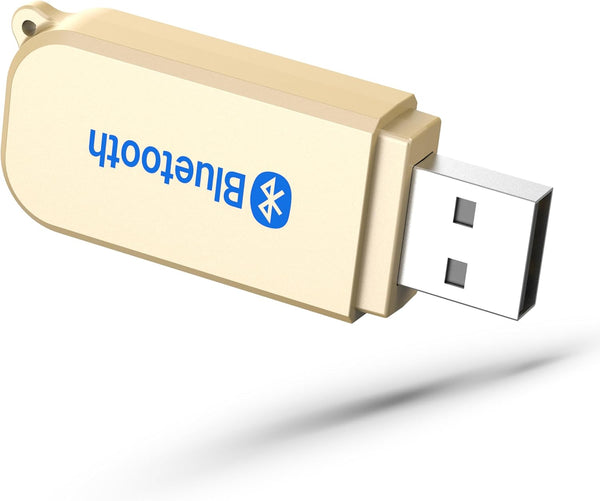 Mini Bluetooth 5.3 Car Adapter, USB Bluetooth Receiver with 3.5mm Aux Jack, Hands-Free Car Kit with Built-in Mic