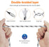 6ft Multi Charging Cable 2-Pack: 3-in-1 Braided USB Cable with Dual Type C & Micro USB for Cell Phones & Android