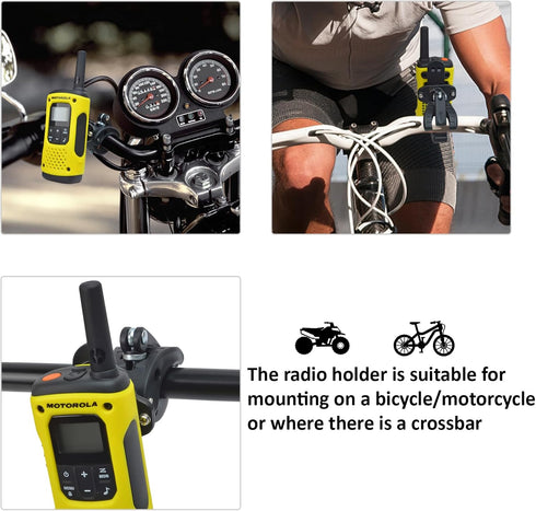 Motorcycle Walkie-Talkie Mount, Bike Bicycle Radio Holder for Baofeng UV5R, Motorola Talkabout, Kenwood