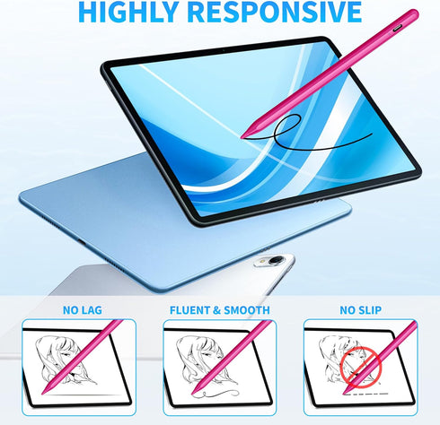 DRYMOKINI Stylus Pen, Active Touch Screens Compatible for Android/iOS Tablets/Phones, Rechargeable Universal Pencil,