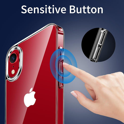 JJGoo Clear Case for iPhone X/Xs, Transparent Shockproof Slim Anti-Scratch Hard PC Back Cover