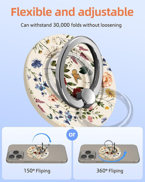 Toycamp 17/16/15/14/13/12 Magnetic Phone Grip - Compatible with MagSafe Phone Grip Ring Stand for iPhone Series Vintage