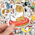 Cute Cat Stickers | 100 PCS | Vinyl Waterproof Stickers for Laptop, Guitar, Motorcycle, Bike, Skateboard, Phone