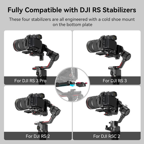 SmallRig Mini V Mount Battery Plate for DJI RS 3 / RS 3 Pro/RS 2 / RSC 2 Gimbals, V-Lock & Cold Shoe