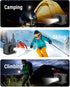 ciciglow 1080P 128GB Head Mounted Action Camera, Adjustable Angle Small Head Mounted Sports Camera, LED Headlamp
