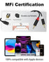 Lightning to RCA Audio Cable, 2-Male Y Splitter Aux Cord for iPhone 14 13 12 11 Pro, 10FT for Amplifier