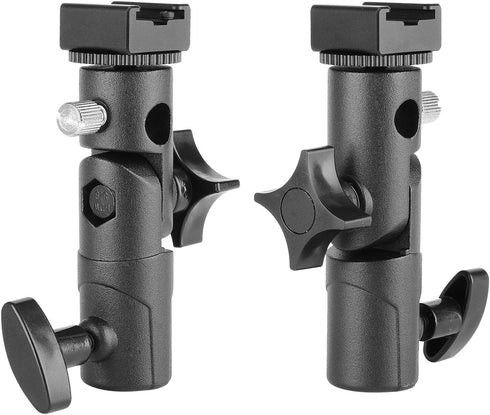 Updated Flash Bracket-ChromLives Light Stand Mount, Cold Shoe Flash Stand for DSLR Camera, Photography Umbrella
