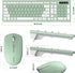 RECCAZR 2.4GHz Wireless Keyboard and Mouse Combo, Full-Sized Wireless Keyboard and Adjustable DPI Mouse, USB Receiver
