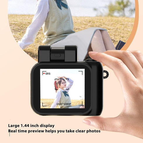 1080P 1.44in Sanpyl Small DV Camera, HD Thumb Video Recorder Mini DVR Camcorder with Screen, Charging Case, Supports