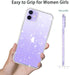 JJGoo iPhone 12/12 Pro Case, Crystal Glitter Designed, Sparkle Bling Shockproof Thin Slim Case, Clear Glitter