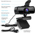 Ejfete 1080P 120 HD Webcam with Microphone and Privacy Cover, USB Plug & Play Computer Camera, Wide Angle Fixed Focus
