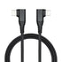 Right Angle USB C to USB C Cable 1M/3FT, 90 Degree 60W PD Type C Fast Charging & Data Transmission Nylon Braided