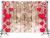 Red Love Heart Valentine's Day Vintage Rustic Wood Theme Photography Backdrops 7x5ft for Parties