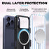 flewfun 17 Magnetic for iPhone Pro Case Cute Stripes Phone Case, Shockproof Slim TPU and Hard PC Protective Phone Cover