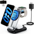 3 in 1 Magnetic Wireless Chargers for iPhone, Fast Foldable Mag-Safe Charger Stand with Night Light for iPhone