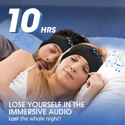 Bluetooth Sleep Headphones with Soft Eye Mask for Side Sleepers - Ideal for Travel, Yoga, Sports, and Housework.