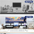 35.8in 2 Dual Monitor Stand Riser with Phone Tablet Holder, Large Monitor Stand for Desk, Computer Monitor Stand