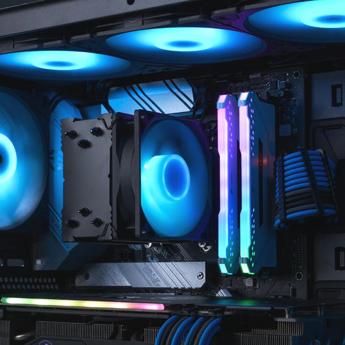V3 133mm 92mm AM4/AM5 LGA1851/1700/1200/115X Vetroo CPU Air Cooler w/ARGB Lighting and PWM Smart Control - Compact