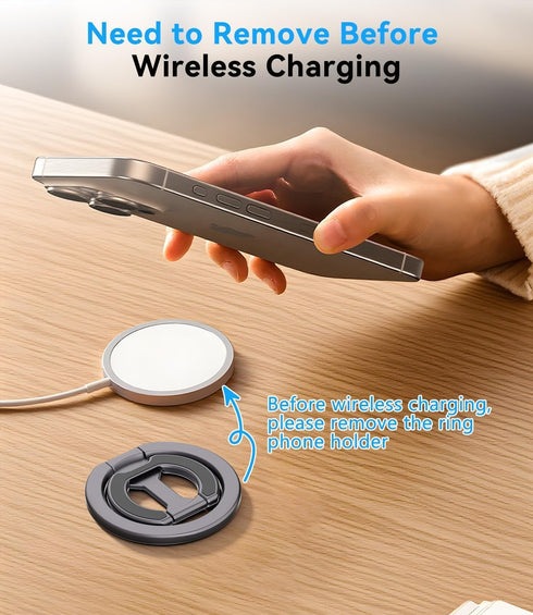 ALAFLY 17/16/15/14/13 Magnetic Ring Holder for MagSafe Dual-Sided, Removable Phone Finger Grip Holder Adjustable