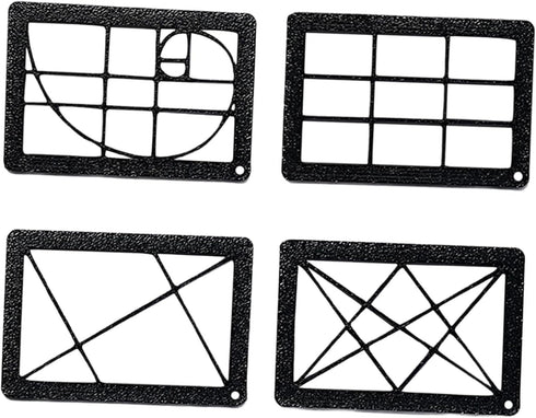 BWOFJGWH 4Pcs with Chain Sturdy Proportion Ruler Compact Composition Viewfinder for Sketching Viewer Painting, pp
