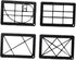 BWOFJGWH 4Pcs with Chain Sturdy Proportion Ruler Compact Composition Viewfinder for Sketching Viewer Painting, pp