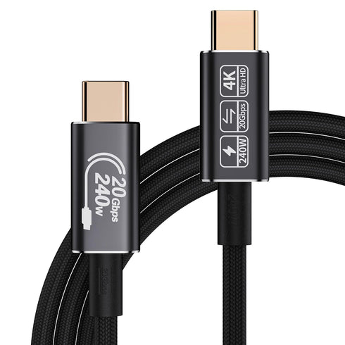 USB C Cable Video and Power 4k - Type C to Type C Monitor Cable, USB C 3.2 Gen 2 Cable Support 4k 20Gbps 240W PD Fast