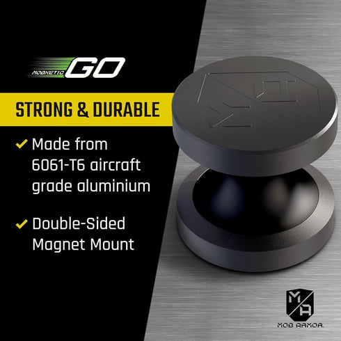 Mob Armor MobNetic Go Magnetic Phone Car Holder, Strong Base for Dashboard & Metal Surface, Compatible with Smartphones
