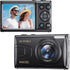 KANORLEEY 4K Digital Camera Without SD Cards-64MP Vlogging Camera for YouTube,2.8" IPS Screen,Auto
