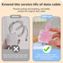 Luxury Cable Protector for iPhone Charger, Clear Wave Edge Glitter Design, USB Case Wire Saver for iPhone XR 8 11 12 13