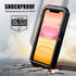 Mitywah Waterproof Case for iPhone 11, Heavy Duty Metal Full Body Protective Case, Shockproof Rugged Defender, Black