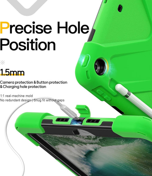BRAECN Protective Shock-Proof Silicone Case for iPad 6th/5th Generation, Built-in Pencil Holder, 360 Degree Rotating