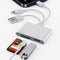 Suejezt 4 in 1 SD Card Reader for iPhone/iPad/Mac, USB-C/Lightning/USB-A Memory Card Reader,