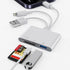 Suejezt 4 in 1 SD Card Reader for iPhone/iPad/Mac, USB-C/Lightning/USB-A Memory Card Reader,