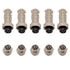 Aviation Connector Plug, 5 Pcs GX12 4 Pin Thread Female Socket and Male Socket Panel Metal Aviation Wire Connector